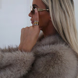 TWO TONED DOME RING ￼