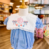 Girls Spring Picnic Gingham Bubble