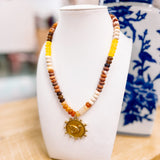 Hart Designs Small Beaded Fall Tones Duck Coin Pendant