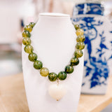 Hart Designs: Fall Heart Bubble Necklace in Green