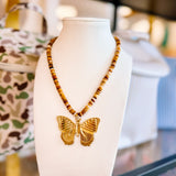 HD: Butterfly Neutral Mini Beads Necklace