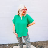 Zenana Airflow Top in Kelly Green