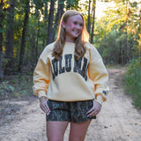 LULU MAC x MOSSY OAK Butter Camo Crew