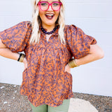 Fall Chinoiserie Top