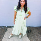 Entro Lime Time Stripe Dress