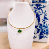 Hart Designs Mara Gold Choker with Green Charm