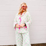 Oddi Pink/White Bow Time PJ Pant