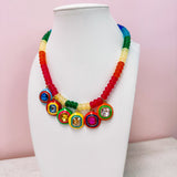 Gold Digger: Madison Multicolor Beaded Necklace with Multicolor Charms