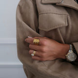 LARGE GOLD SHELL RING