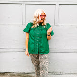 YMI High Rise Print Straight Leg Jeans