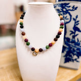 Hart Designs: Green Stella Crystal Charm Beaded Necklace