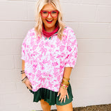 Haptics Pink Chinoiserie Printed Top