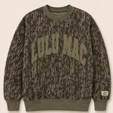 LULU MAC x MOSSY OAK Bottomland Olive Logo Crew