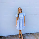 Baby in Blue Lace Dress