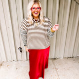 Leopard + Stripes Top