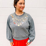 Queen of Sparkles Charm Necklace Crew