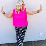Stylive Sweet Spot Polka Dot Ruffle Pants: Black/White