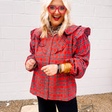 Oddi Plaid Seasons Top-Red