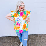 Orange Bloom Top