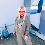 Bailey Rose Chocolate Striped Pants