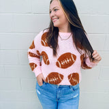 Fuzzy Football Sweater