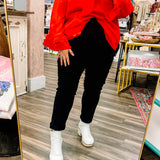 YMI Black Hyperstretch Straight Leg Cargo Pant