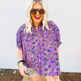 Plum Floral Blouse