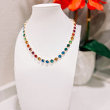 Plano Bold Fall Multicolor Swarovski Crystal Necklace