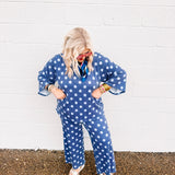 Stylive Dottie Pant (Navy/Blue)