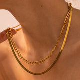 CHAIN + HERRINGBONE NECKLACE