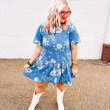 Entro Hydrangea Denim Dress