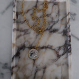 TWO TONED WRAP AROUND COIN NECKLACE