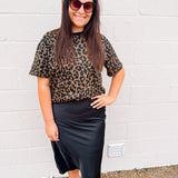 Rhinestone Leopard Top