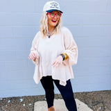 Oddi Cream V-Neck Top