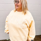 LULU MAC: Butter Monochromatic Appliqué Crew