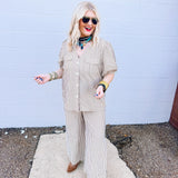 Oddi Brown Striped Top