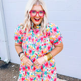 Coral Bloom Dress