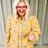 Sedona Floral Mustard Top
