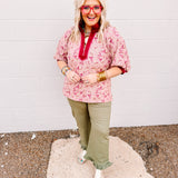 Burgundy Blooms Floral Top