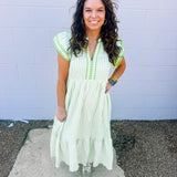 Entro Lime Time Stripe Dress