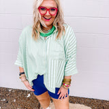 Umgee Sage Stripes Top (S-2X)