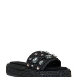 Baste Black Flatform Sandal