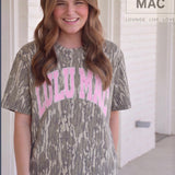 LULU MAC x MOSSY OAK Pink Bottomland Tee