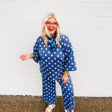 Stylive Dottie Top (Navy/Blue)