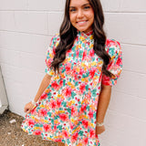 Coral Bloom Dress