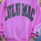 LULU MAC x MOSSY OAK Hot Pink Camo Crew
