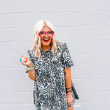 Mable Leopard Collared Dress