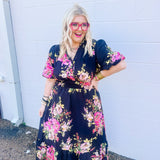 Oddi: Midnight Florals Dress