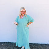 Entro Green Gingham Golf Dress (+)