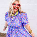 Umgee Periwinkle Mix Dress (+)